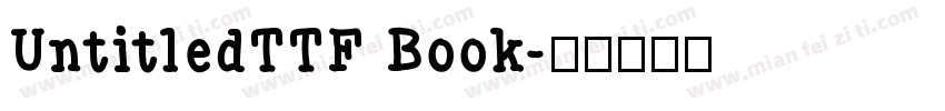 UntitledTTF Book字体转换